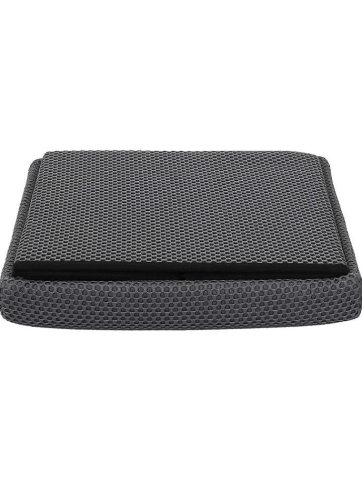 Rétro Chic Sitzmöbel<Aufbewahrungshocker "Atome" in Grau - (B)38 x (H)38 x (T)38 cm