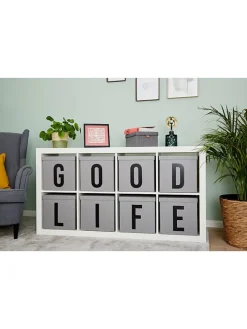 STORE IT Kisten & Körbe<Aufbewahrungskiste "I" in Grau - (B)30 x (H)30 x (T)30 cm