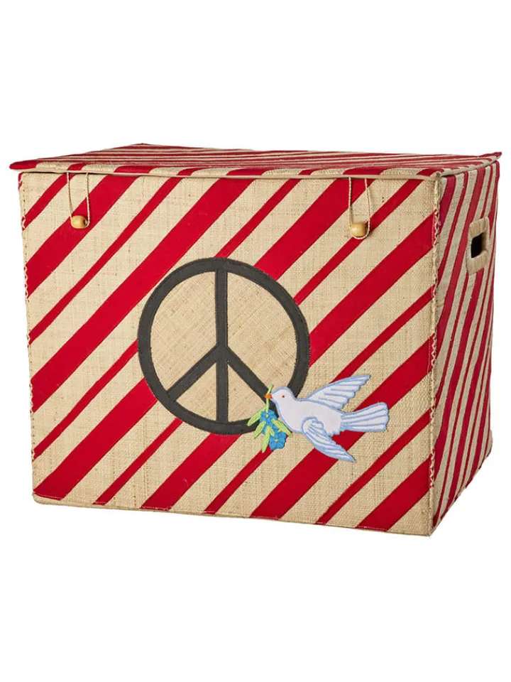 Rice Kisten & Körbe<Aufbewahrungskiste in Rot/ Beige - (B)41 x (H)52 x (T)37 cm