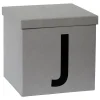 STORE IT Kisten & Körbe<Aufbewahrungskiste "J" in Grau - (B)30 x (H)30 x (T)30 cm