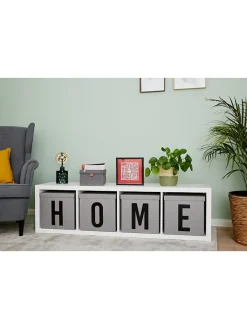 STORE IT Kisten & Körbe<Aufbewahrungskiste "X" in Grau - (B)30 x (H)30 x (T)30 cm