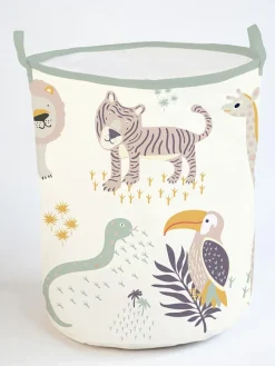 The Wild Hug Kisten & Körbe<Aufbewahrungskorb "Africa" in Beige/ Bunt - (H)50 x Ø 40 cm