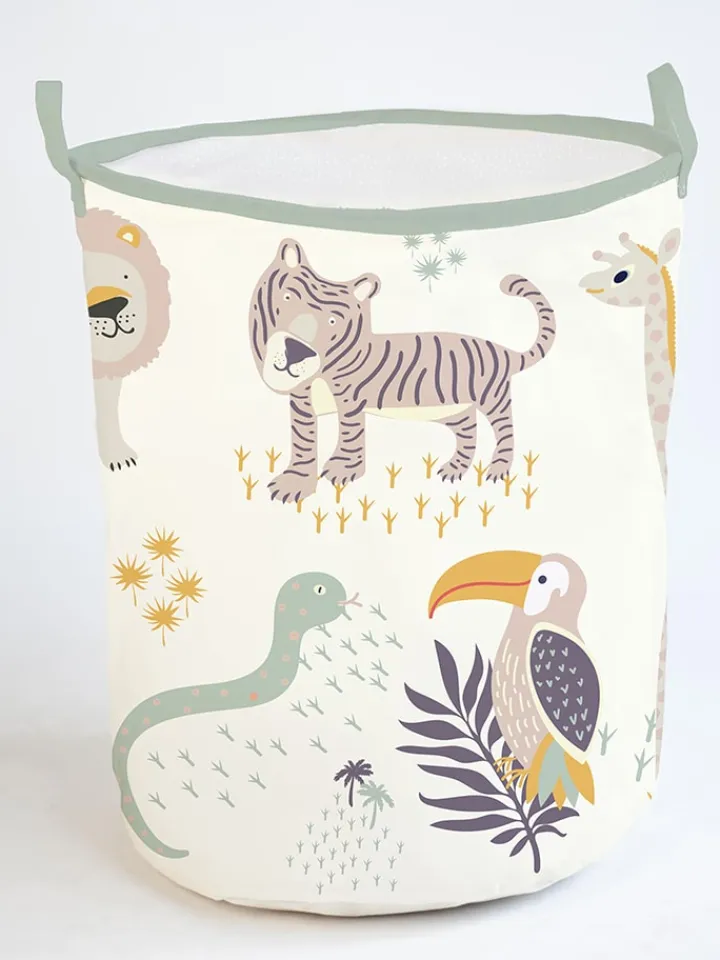 The Wild Hug Kisten & Körbe<Aufbewahrungskorb "Africa" in Beige/ Bunt - (H)50 x Ø 40 cm