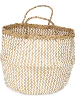Compactor Kisten & Körbe<Aufbewahrungskorb "Belly" in Beige/ Weiß - (B)35 x (H)35 x (T)32 cm