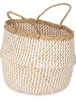Compactor Kisten & Körbe<Aufbewahrungskorb "Belly" in Beige/ Weiß - (B)35 x (H)35 x (T)32 cm