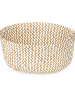 Compactor Kisten & Körbe<Aufbewahrungskorb "Belly" in Beige/ Weiß - (B)35 x (H)35 x (T)32 cm