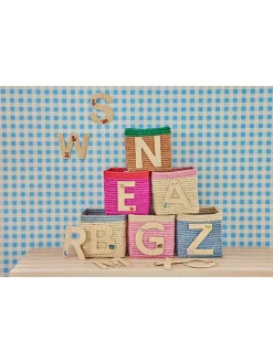 Rice Kisten & Körbe<Aufbewahrungskorb in Creme/ Pink - (B)20 x (H)20 x (T)20 cm