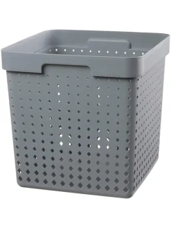NHG Kisten & Körbe<Aufbewahrungskorb in Grau - (B)29,6 x (H)29,6 x (T)29,6 cm