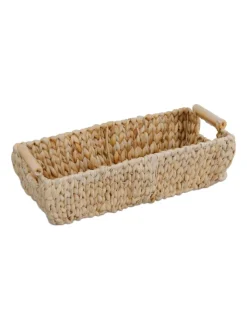 relaxdays Kisten & Körbe<Aufbewahrungskorb in Natur - (B)43 x (H)13,5 x (T)19 cm