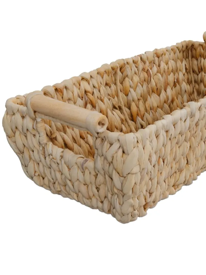relaxdays Kisten & Körbe<Aufbewahrungskorb in Natur - (B)43 x (H)13,5 x (T)19 cm