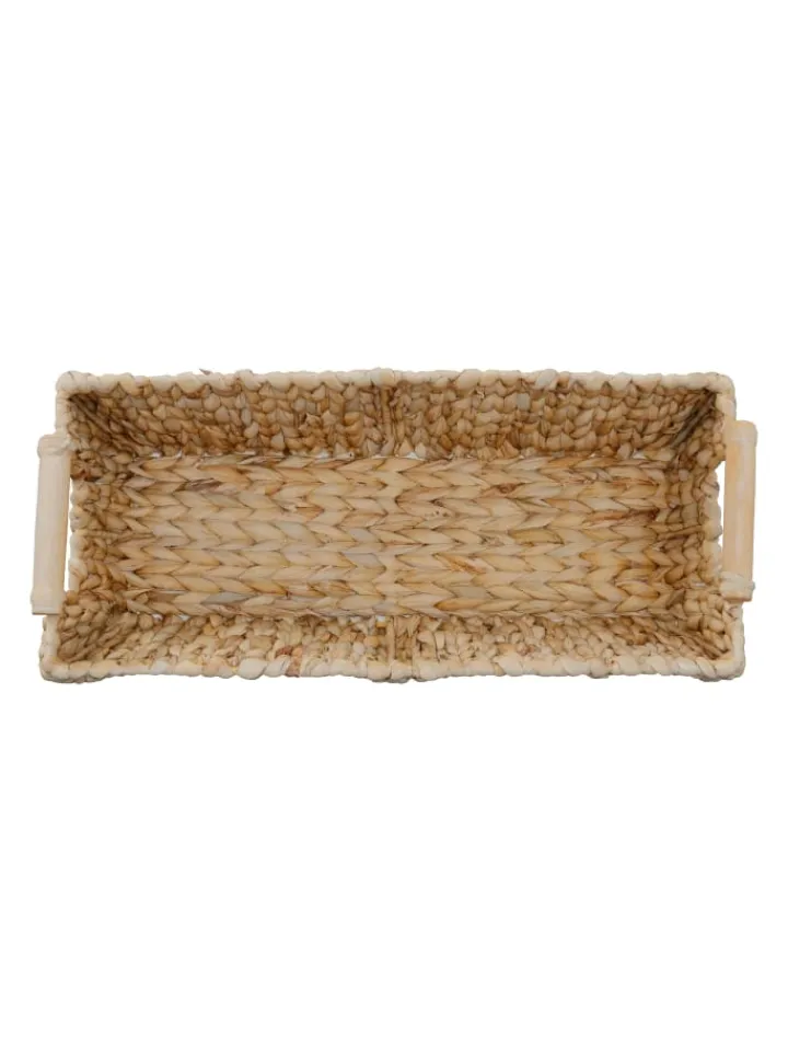 relaxdays Kisten & Körbe<Aufbewahrungskorb in Natur - (B)43 x (H)13,5 x (T)19 cm