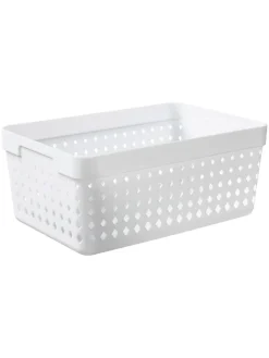 NHG Kisten & Körbe<Aufbewahrungskorb in Weiß - (B)23,8 x (H)10 x (T)15,8 cm