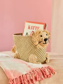 Rice Kisten & Körbe<Aufbewahrungskorb "Lion" in Beige - (H)34 x Ø 20 cm