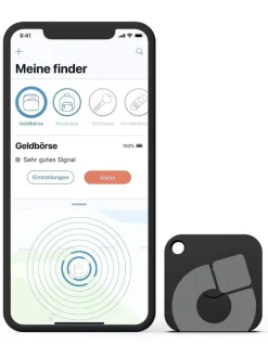 musegear Smarthome & Wetterstationen<Aufladbarer Bluetooth-Schlüsselfinder "recharge" in schwarz