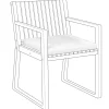 Beliani Gartenmöbel<Auflagen SASSARI in Weiß - (W) 46 x (H) 5 x (L) 46 cm