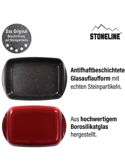 Stoneline Kochgeschirr<Auflaufform in Rot - (L)23 x (B)15 cm