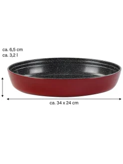 Stoneline Kochgeschirr<Auflaufform in Rot - (L)34 x (B)24 cm