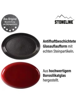 Stoneline Kochgeschirr<Auflaufform in Rot - (L)34 x (B)24 cm