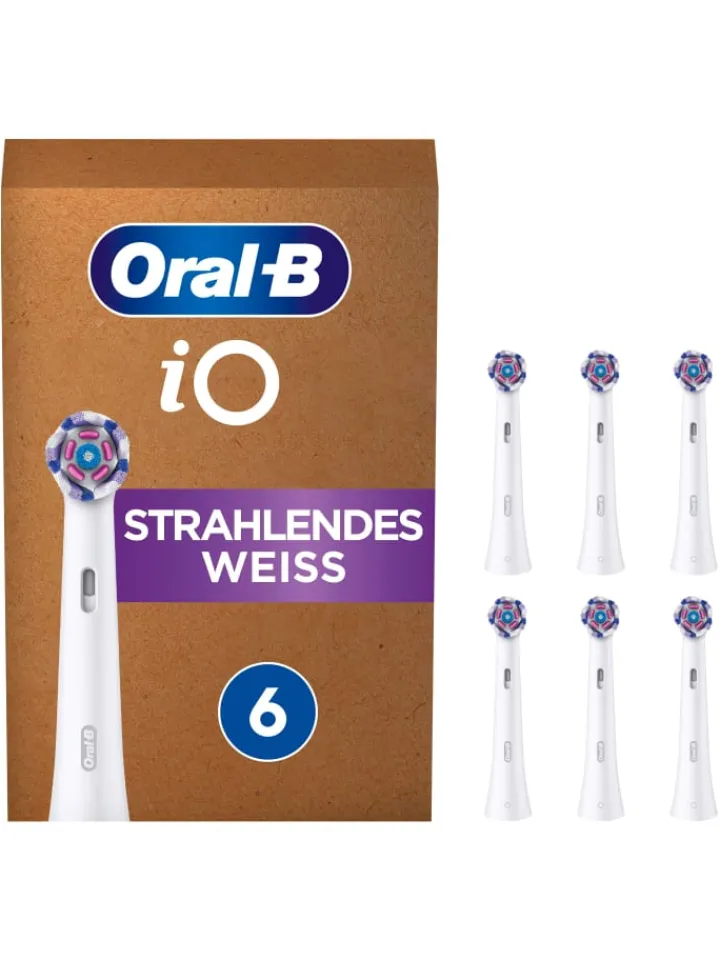 Oral-B Zahn & Mundpflege<Aufsteckbürsten "iO - Strahlendes Weiß" in Weiß (6er-Pack)
