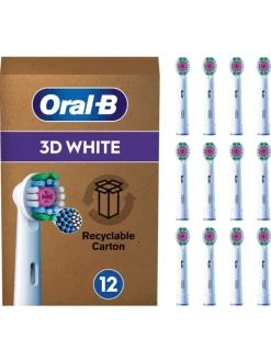 Oral-B Zahn & Mundpflege<Aufsteckbürsten "Pro 3D White" in Weiß (12er-Pack) - Box