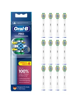 Oral-B Zahn & Mundpflege<Aufsteckbürsten "Pro Tiefenreinigung" in Weiß (12er-Pack)