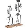 UNUS Wohndekoration<Aufsteller Blumenvase 2er Set in Schwarz