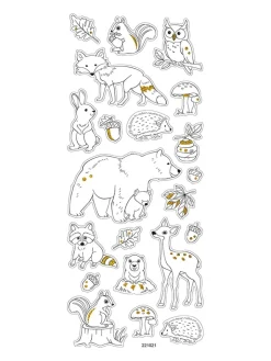folia PAPER Kreativbedarf & Do-It-Yourself<Ausmalsticker "Nature" - 4 Karten
