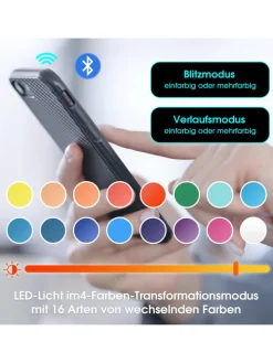 ABRIHOME Tische<Ausziehbarer Couchtisch mit LED einstellbarem Lichtband und Stauraum, Weiß
