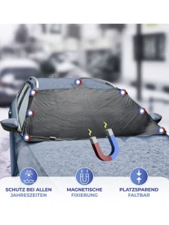 Maximex Technikzubehör<Auto-Scheibenabdeckung in Schwarz/ Silber - (L)96 x (B)156 cm