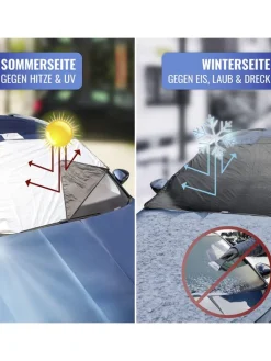 Maximex Technikzubehör<Auto-Scheibenabdeckung in Schwarz/ Silber - (L)96 x (B)156 cm