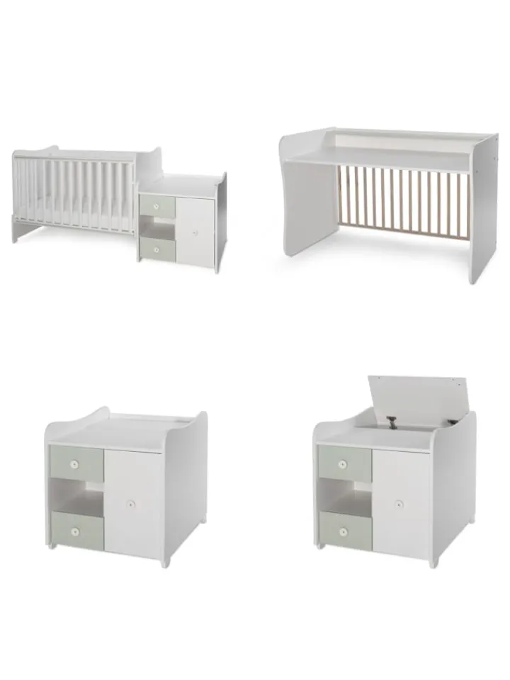 Lorelli Babymöbel<Baby- und Kinderbett Mini Max in grün