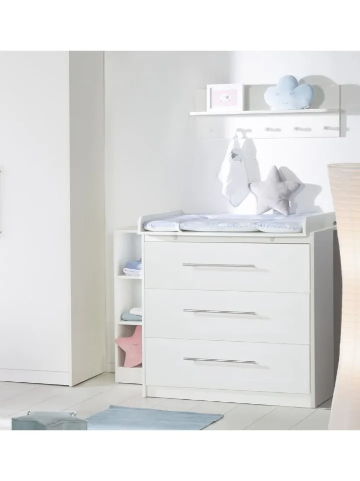 roba Möbel-Sets<Babyzimmer Set Maren Weiß mit Bett & Kommode mit 3 Schubladen