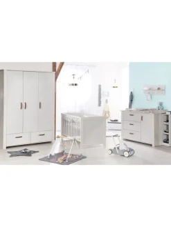 roba Möbel-Sets<Babyzimmer Set Mila Grau mit Kinderbett & Wickelkommode