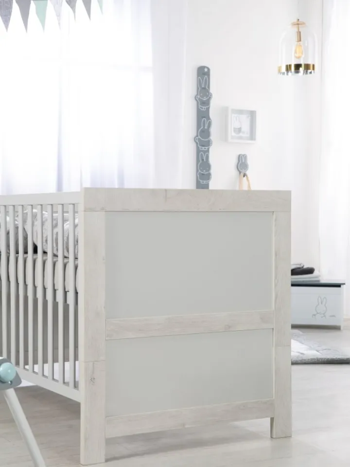 roba Möbel-Sets<Babyzimmer Set Mila Grau mit Kinderbett & Wickelkommode