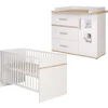 roba Möbel-Sets<Babyzimmer Set Pia 2-tlg. Weiß/Sanremo Eiche mit Bett & Kommode