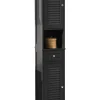 SoBuy Badmöbel<Badezimmer-Hochschrank in Drunkelgrau - (B)32 x (H)170 x (T)30cm