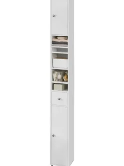 SoBuy Badmöbel<Badezimmer-Hochschrank in Weiß - (B)20 x (H)180 x (T)20cm
