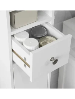 SoBuy Badmöbel<Badezimmer-Hochschrank in Weiß - (B)20 x (H)180 x (T)20cm