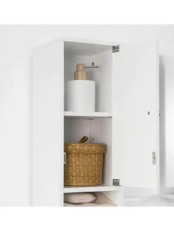 SoBuy Badmöbel<Badezimmer-Hochschrank in Weiß - (B)20 x (H)180 x (T)20cm
