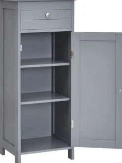 COSTWAY Badezimmermöbel<Badezimmerschrank in Grau