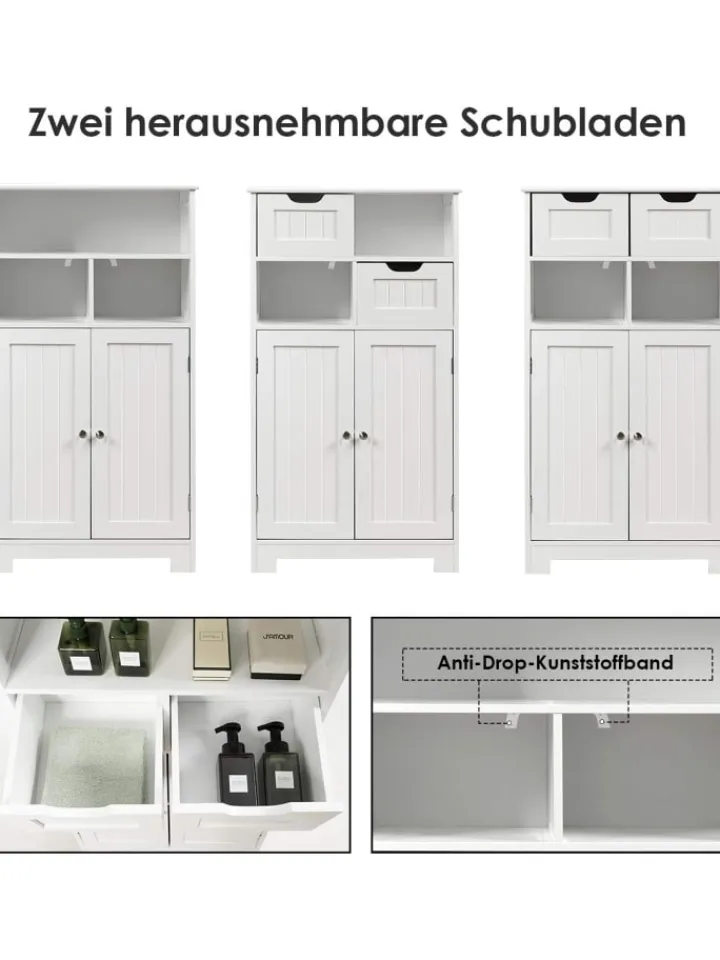 COSTWAY Badezimmermöbel|Badmöbel<Badezimmerschrank in Weiß