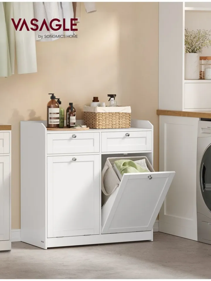 Songmics Badmöbel|Badezimmermöbel<Badezimmerschrank in Weiß - (B)78,9 x (H)80,2 x (T)40 cm