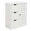 relaxdays Badmöbel|Badezimmermöbel<Badezimmerschrank in Weiß - (B)60 x (H)80 x (T)30 cm
