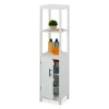 relaxdays Badmöbel|Badezimmermöbel<Badezimmerschrank in Weiß - (B)30 x (H)129 x (T)30 cm