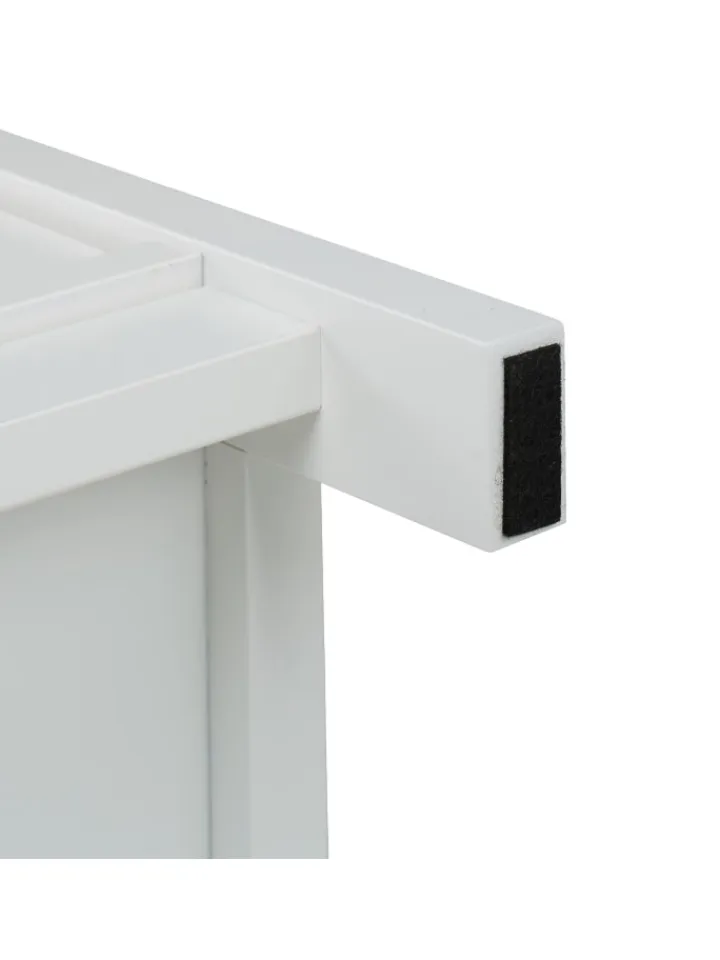relaxdays Badmöbel|Badezimmermöbel<Badezimmerschrank in Weiß - (B)30 x (H)129 x (T)30 cm