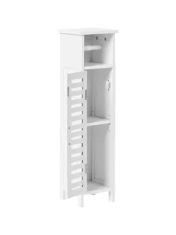 Beliani Badezimmermöbel<Badezimmerschrank OLATHE in Weiß - (W) 18 x (H) 72 x (L) 17 cm