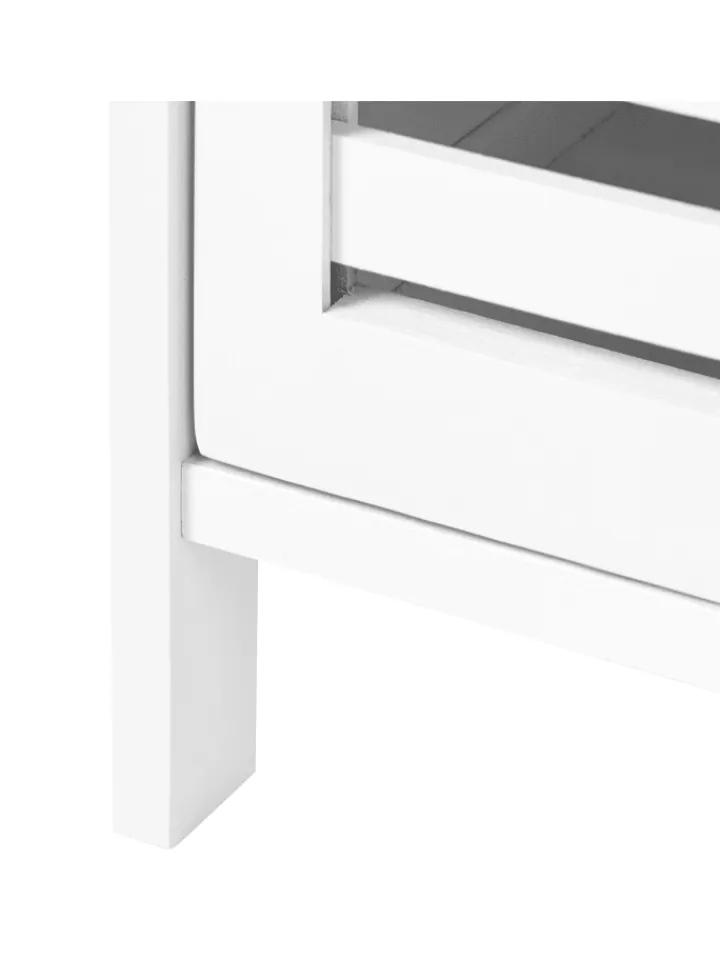 Beliani Badezimmermöbel<Badezimmerschrank OLATHE in Weiß - (W) 18 x (H) 72 x (L) 17 cm