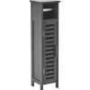 Beliani Badmöbel|Badezimmermöbel<Badezimmerschrank OLATHE in Schwarz - (W) 18 x (H) 72 x (L) 17 cm