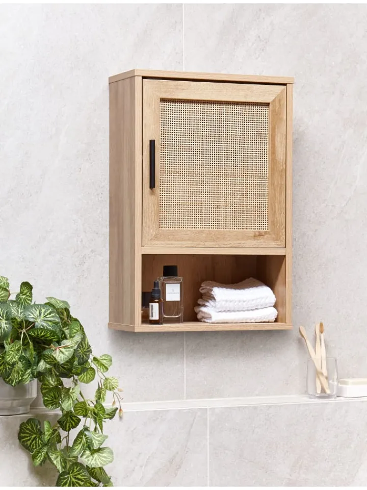 Beliani Badezimmermöbel<Badezimmerschrank ROSELL in /Braun - (W) 40 x (H) 60 x (L) 19 cm