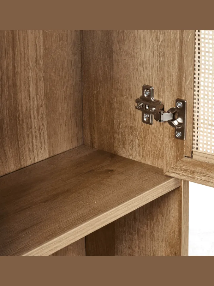 Beliani Badezimmermöbel<Badezimmerschrank ROSELL in /Braun - (W) 40 x (H) 60 x (L) 19 cm